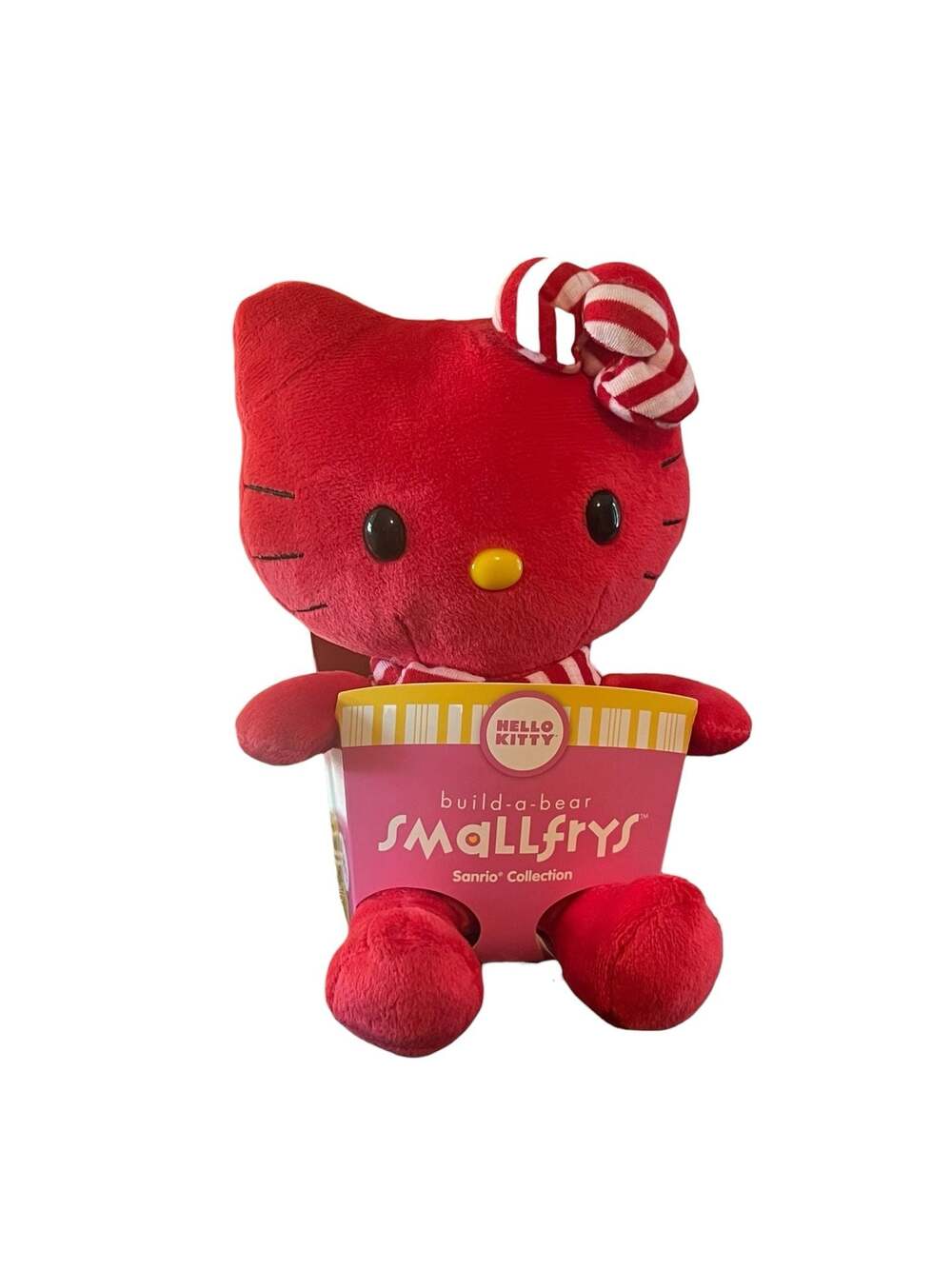 Build-A-Bear Workshop SMALLfrys Sanrio Red Hello Kitty Plush with Scarf 7" NEW